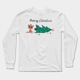 Christmas Cat Mischief - The Fallen Tree Long Sleeve T-Shirt